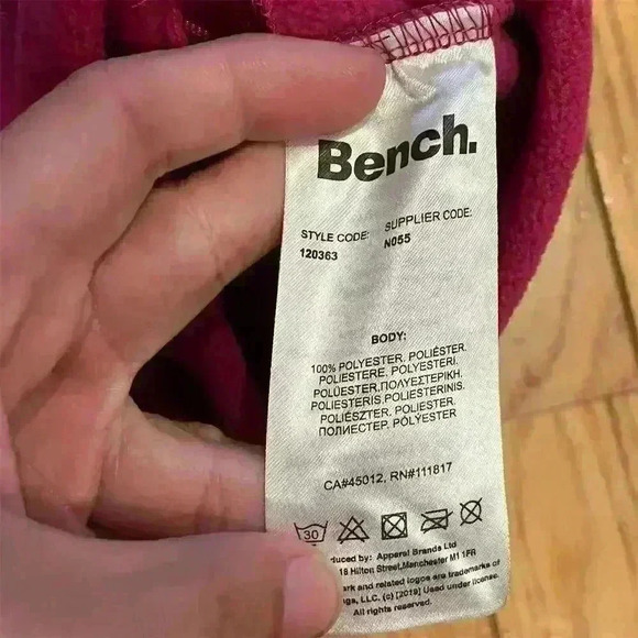 Bench Women's Purple Asymmetric Zip-Up Microfleece Jacket Size M - Picture 8 of 11